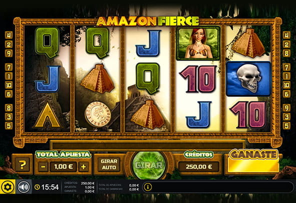 Tablero principal de la tragaperras Amazon Fierce para Casino online.