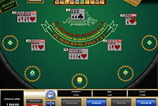 Casino-Tisch bei einem Atlantic City Blackjack-Spiel