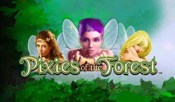 Portada de la slot Pixies of the Forest de IGT con sus protagonistas de primer plano en un bosque encantado.
