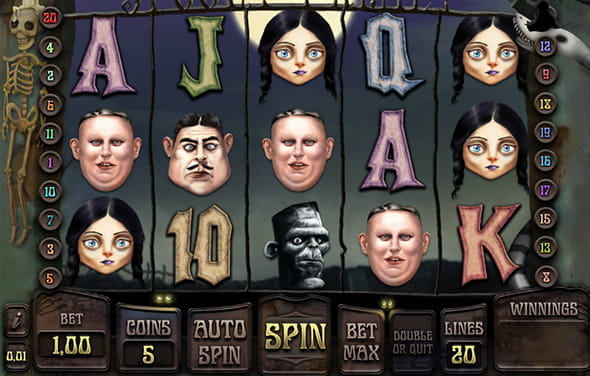 Cover des Schweizer Online-Casino-Slots Spooky Family.