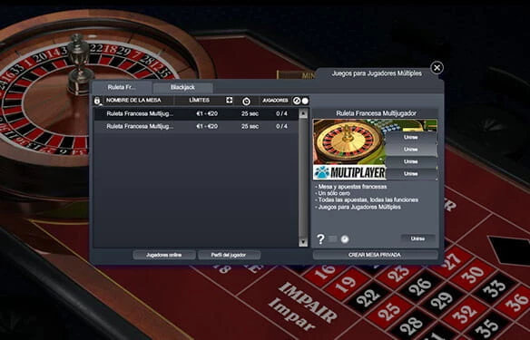 Beim Multiplayer-Roulette öffnet sich ein Bildschirm, auf dem Sie die verschiedenen Teilnehmer des Spiels sehen können.