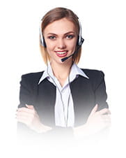 Bild eines Kundendienstmitarbeiters in einem Online-Casino.