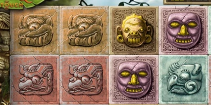 Symbole von Gonzo's Quest Online-Slot in der mobilen Version.
