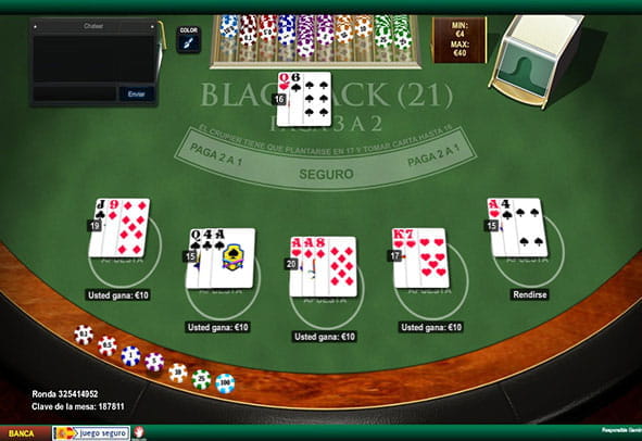 Super 21 Blackjack Kartentisch