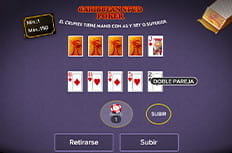 Ein Spiel am Caribbean Stud Pokertisch im Canal Bingo Casino.