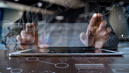 Geld mit Trustly über ein Tablet einzahlen.