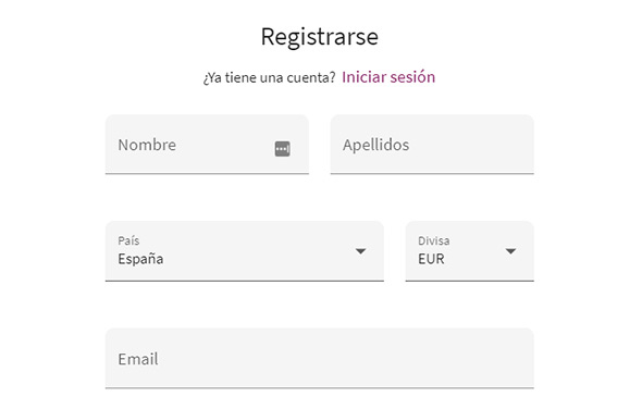 Schritt 1 So erstellen Sie ein Skrill-Konto: Registrieren.