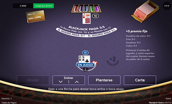 Portada del juego blackjack Clásico +3.