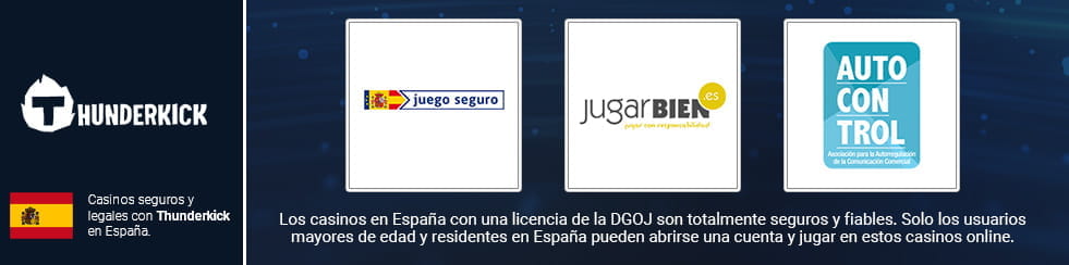 Infografik mit den Logos der DGOJ, die Casino mit Thunderkick in der Schweiz auf ihren Seiten zeigen sollen