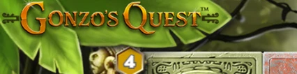 Gonzo's Quest Online-Slot-Logo in der Computerversion.