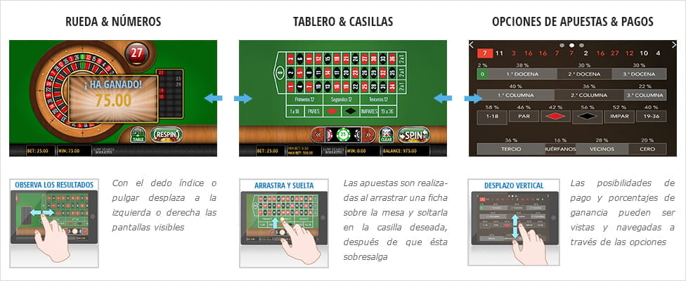 Instrucciones para jugar a la ruleta en el móvil