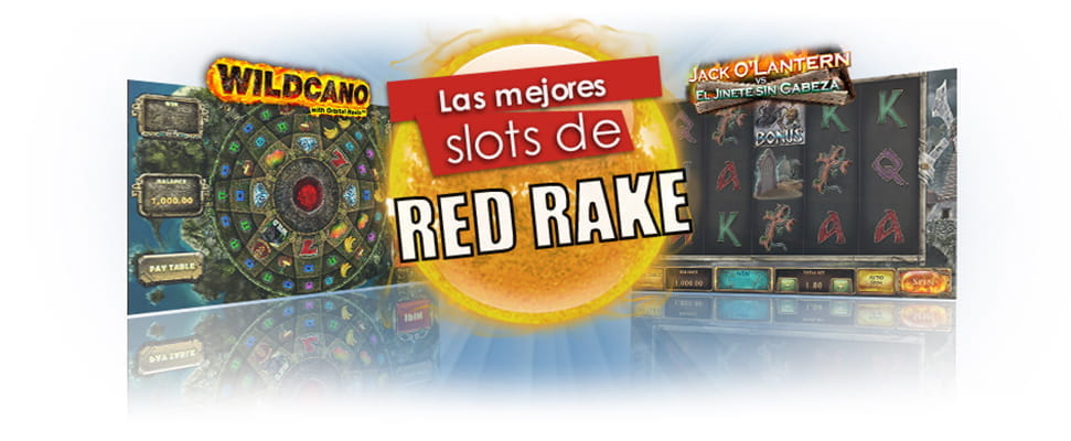 Der Wildcano und Jack O'Laterne gegen die Headless Horseman Slots. In die Mitte legt er die besten roten Rake-Slots.