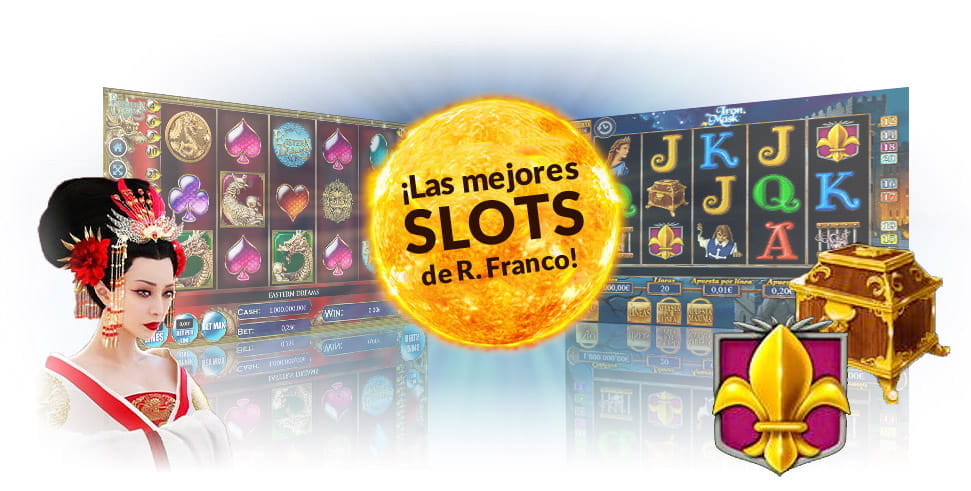 R. Francos östliche Träume und die eisernen Masken-Slot-Bildschirme für Online-Casinos.