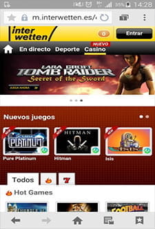 La aplicación para móvil o tablet del casino online Interwetten