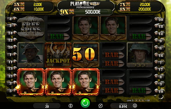 Cover des Schweizer Online-Casino-Slots Platoon.