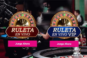 Opciones norma o VIP de ruleta live