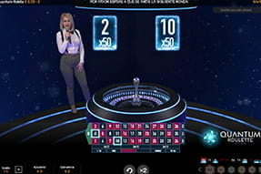 Partida a la ruleta en vivo Quantum de Playtech desde la app de Merkurmagic.