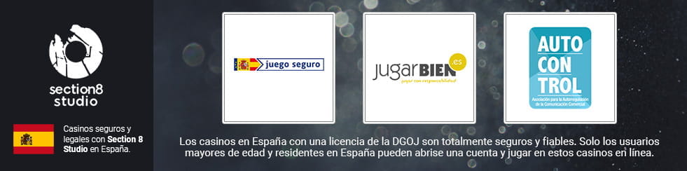 Logos der Lizenzen des Casino.