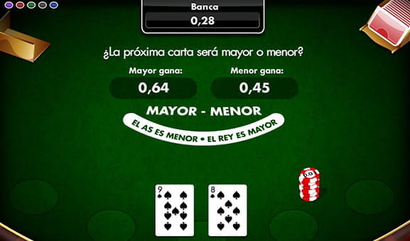 Juega Blackjack Mayor-Menor y gana dinero real.