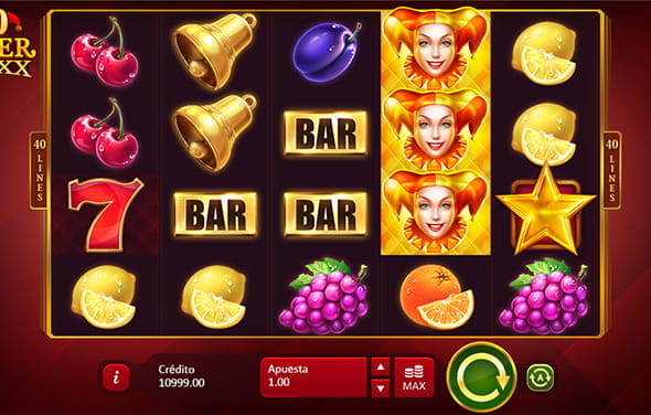 Spielen Sie den 40 Joker Staxx Slot von Playson in einem sicheren Casino.
