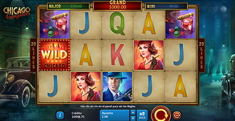 Spiel zum Chicago Gangsters Slot von Playson für Online Casino.
