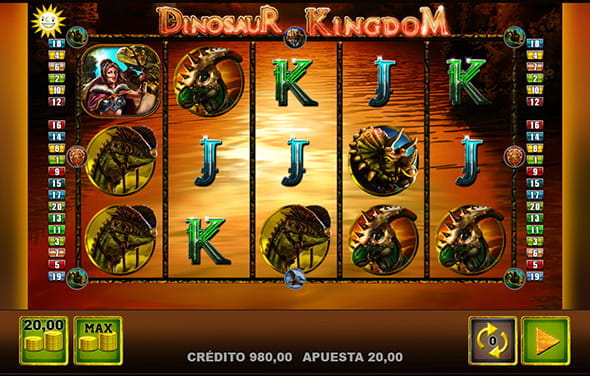 Spiel zum Dinosaur Kingdom Slot von Merkur Gaming.