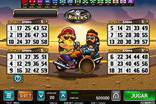 Partida al vídeo bingo Bikers de MGA en Genesis Casino Switzerland.